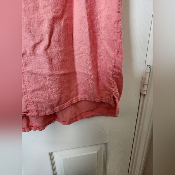Splendid Coral Pink Suplice Linen Blend Women's Pink Top XXL - Picture 6 of 9
